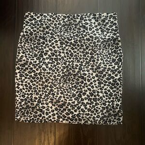 Leopard Print Bodycon Mini Skirt